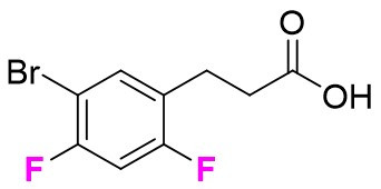 3-(5-bromo-2,4-difluorophenyl)propanoic acid chemical structure