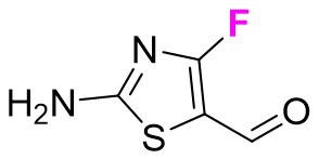 2-amino-4-fluorothiazole-5-carbaldehyde chemical structure