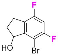 7-bromo-4,6-difluoro-2,3-dihydro-1H-inden-1-ol chemical structure