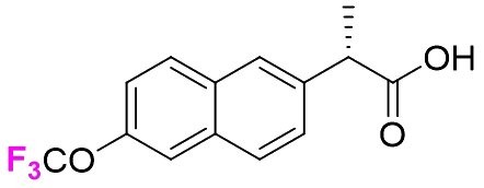 (S)-2-(6-(Trifluoromethoxy)naphthalen-2-yl)propanoic acid chemical structure
